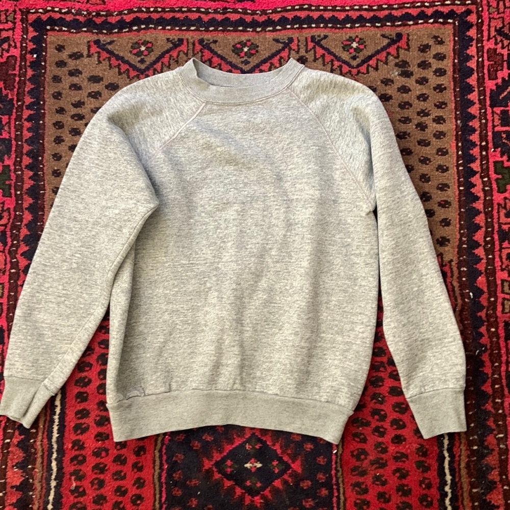 Vintage Tultex crew neck sweatshirt heather gray